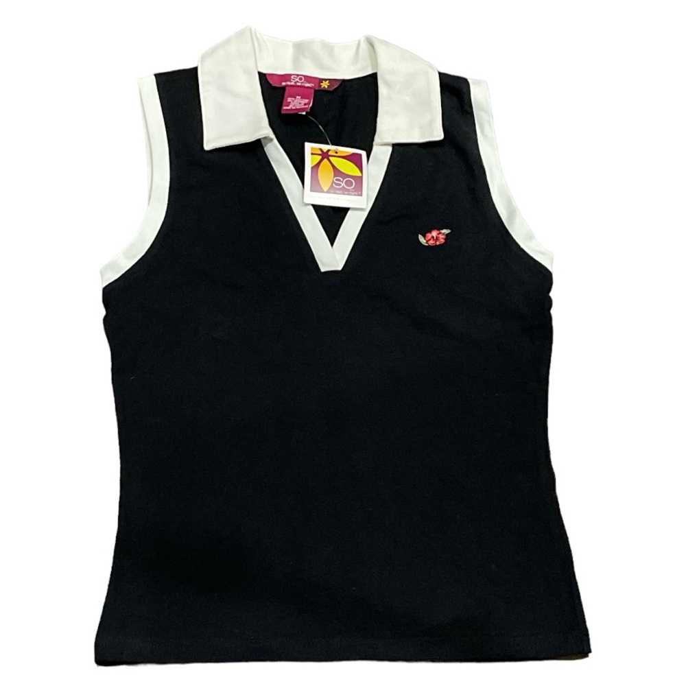 SO Cropped Embroidered Tank Top
